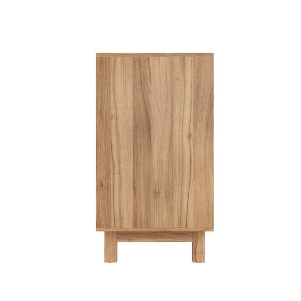 English Elm Modern Fluted Six Drawer Dresser Engineered Wood Storage Chest for Bedroom or Entryway Light Natural Brown N739C000005N