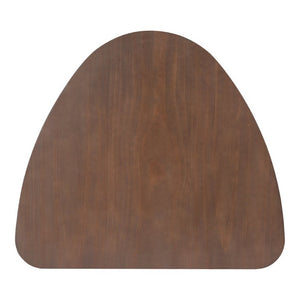 English Elm Triangular Corner Side Table with Rubberwood Legs and MDF Top for Modern Living Rooms Brown N752P367429D