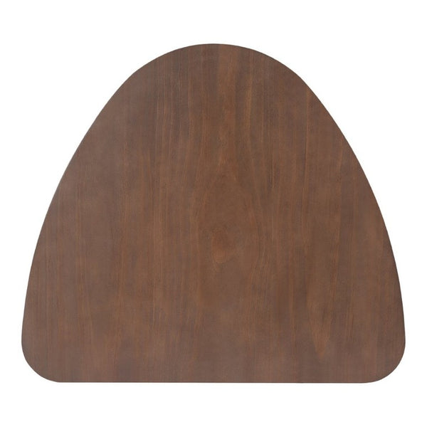 English Elm Triangular Corner Side Table with Rubberwood Legs and MDF Top for Modern Living Rooms Brown N752P367429D