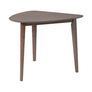 English Elm Triangular Corner Side Table with Rubberwood Legs and MDF Top for Modern Living Rooms Brown N752P367429D
