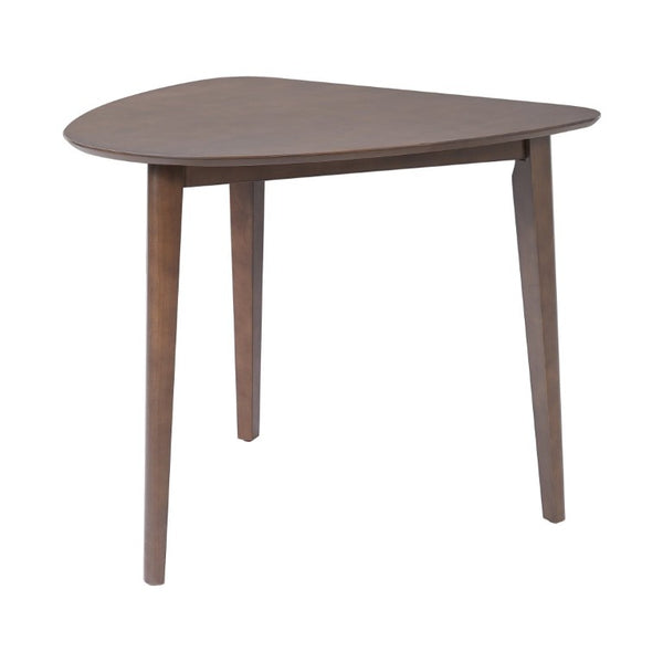 English Elm Triangular Corner Side Table with Rubberwood Legs and MDF Top for Modern Living Rooms Brown N752P367429D
