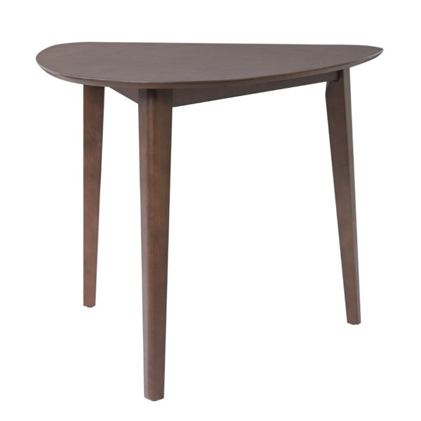 English Elm Triangular Corner Side Table with Rubberwood Legs and MDF Top for Modern Living Rooms Brown N752P367429D