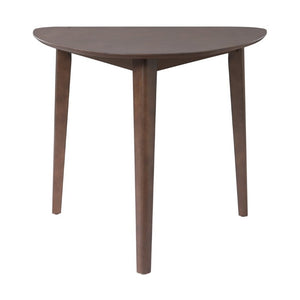 English Elm Triangular Corner Side Table with Rubberwood Legs and MDF Top for Modern Living Rooms Brown N752P367429D