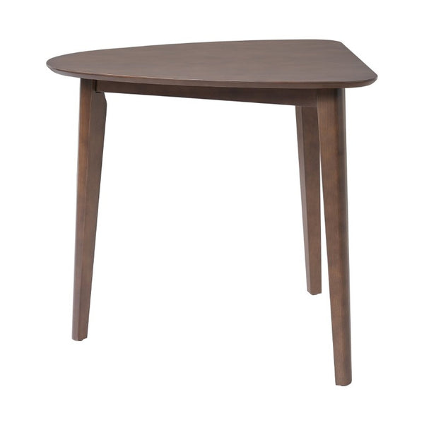 English Elm Triangular Corner Side Table with Rubberwood Legs and MDF Top for Modern Living Rooms Brown N752P367429D