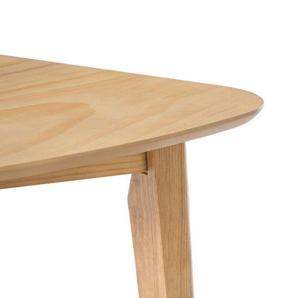 English Elm Triangular Corner Side Table with Rubberwood Legs and MDF Top for Modern Living Rooms Natural N752P367429N