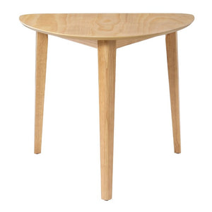 English Elm Triangular Corner Side Table with Rubberwood Legs and MDF Top for Modern Living Rooms Natural N752P367429N