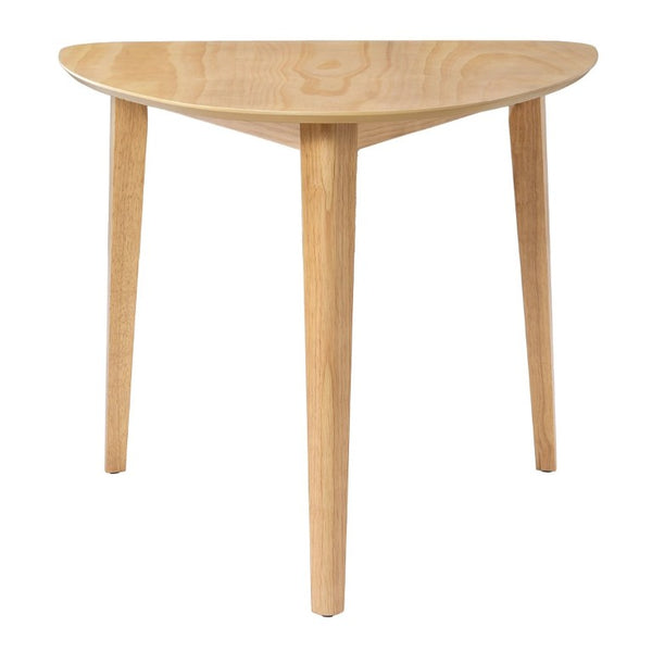 English Elm Triangular Corner Side Table with Rubberwood Legs and MDF Top for Modern Living Rooms Natural N752P367429N