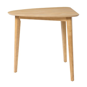 English Elm Triangular Corner Side Table with Rubberwood Legs and MDF Top for Modern Living Rooms Natural N752P367429N
