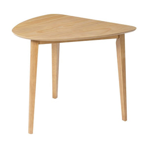 English Elm Triangular Corner Side Table with Rubberwood Legs and MDF Top for Modern Living Rooms Natural N752P367429N