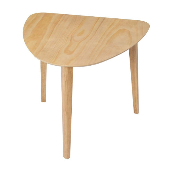 English Elm Triangular Corner Side Table with Rubberwood Legs and MDF Top for Modern Living Rooms Natural N752P367429N