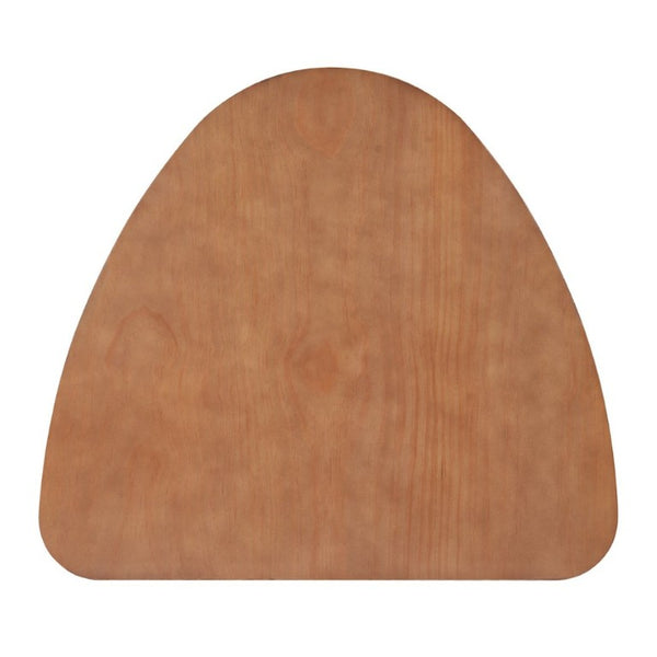 English Elm Triangular Corner Side Table with Rubberwood Legs and MDF Top for Modern Living Rooms Light Brown N752P367429P