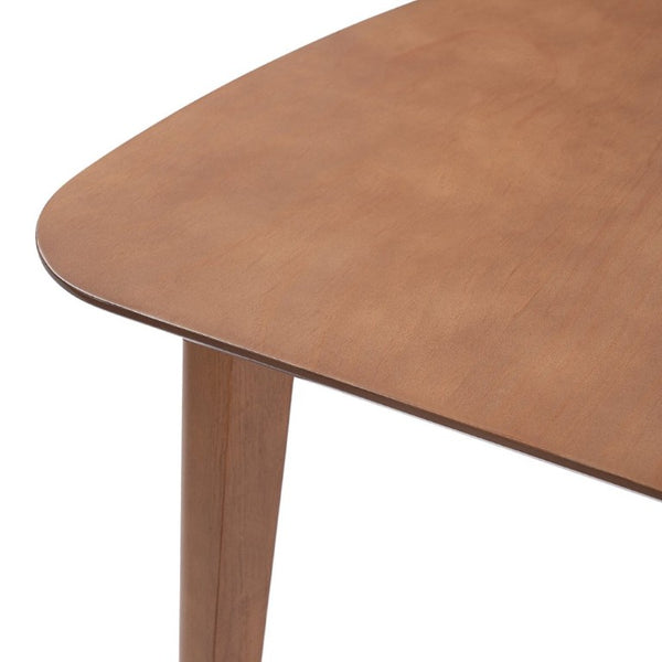 English Elm Triangular Corner Side Table with Rubberwood Legs and MDF Top for Modern Living Rooms Light Brown N752P367429P