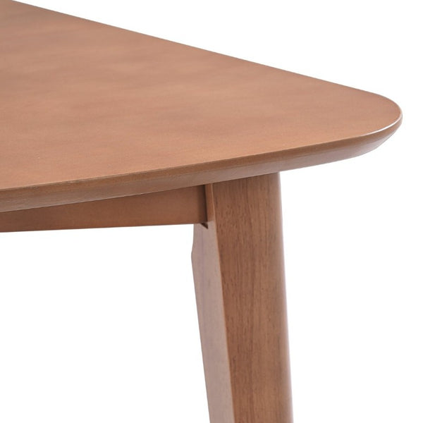 English Elm Triangular Corner Side Table with Rubberwood Legs and MDF Top for Modern Living Rooms Light Brown N752P367429P