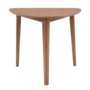 English Elm Triangular Corner Side Table with Rubberwood Legs and MDF Top for Modern Living Rooms Light Brown N752P367429P
