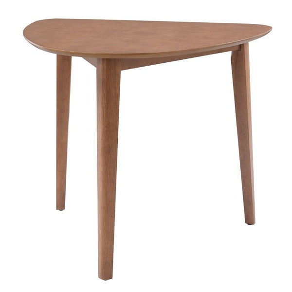 English Elm Triangular Corner Side Table with Rubberwood Legs and MDF Top for Modern Living Rooms Light Brown N752P367429P