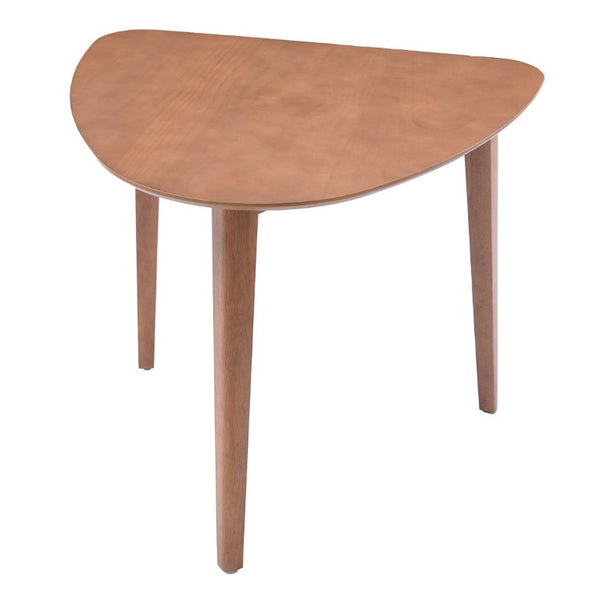 English Elm Triangular Corner Side Table with Rubberwood Legs and MDF Top for Modern Living Rooms Light Brown N752P367429P