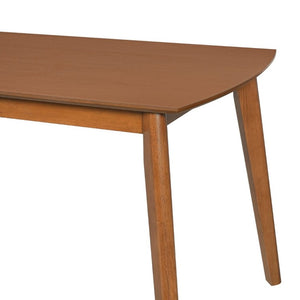 English Elm Mid Century Rectangular Dining Table Solid Rubberwood Legs Seats Four Modern Kitchen N752P469078D