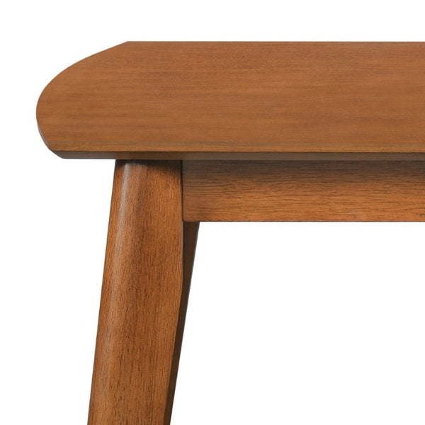English Elm Mid Century Rectangular Dining Table Solid Rubberwood Legs Seats Four Modern Kitchen N752P469078D