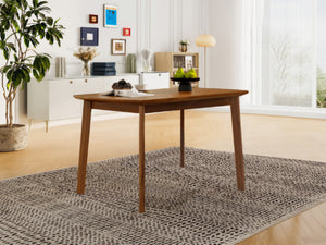 English Elm Mid Century Rectangular Dining Table Solid Rubberwood Legs Seats Four Modern Kitchen N752P469078D