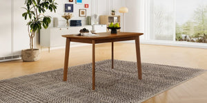English Elm Mid Century Rectangular Dining Table Solid Rubberwood Legs Seats Four Modern Kitchen N752P469078D