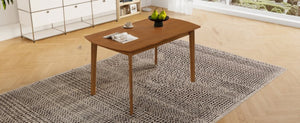 English Elm Mid Century Rectangular Dining Table Solid Rubberwood Legs Seats Four Modern Kitchen N752P469078D