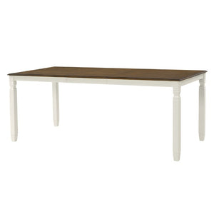 English Elm 59-77 Extendable Dining Table Oak Veneer Top Rubberwood Legs Seats Six Modern Farmhouse Beige+Brown N752P472075D