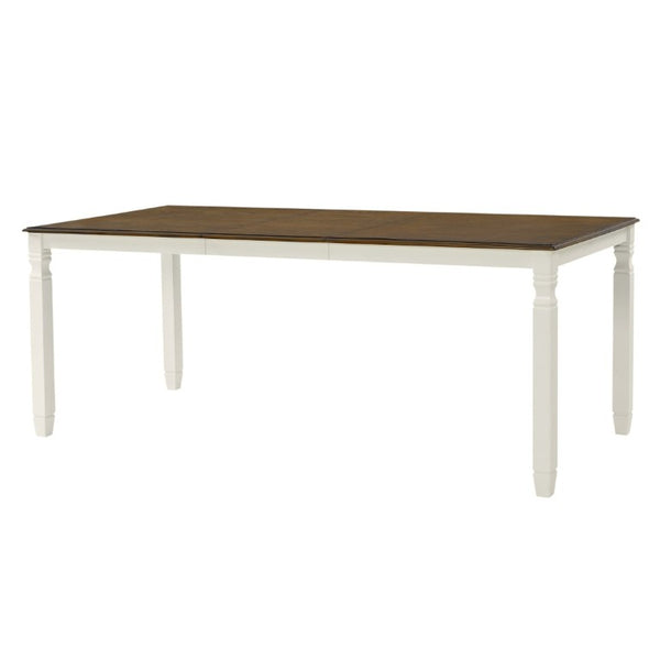 English Elm 59-77 Extendable Dining Table Oak Veneer Top Rubberwood Legs Seats Six Modern Farmhouse Beige+Brown N752P472075D