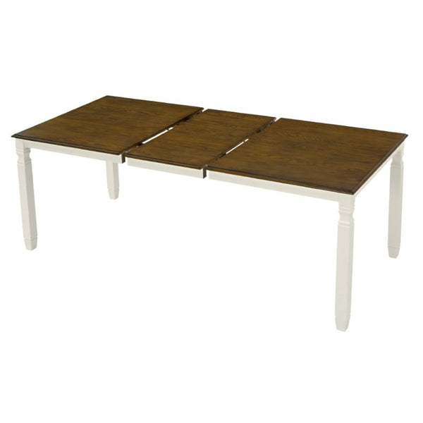 English Elm 59-77 Extendable Dining Table Oak Veneer Top Rubberwood Legs Seats Six Modern Farmhouse Beige+Brown N752P472075D