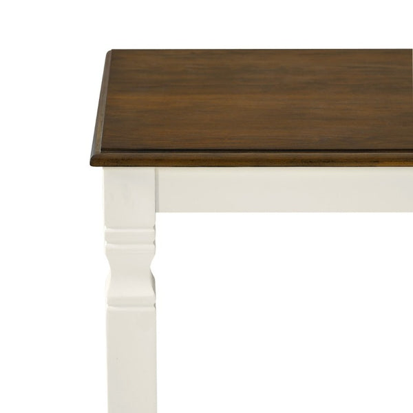 English Elm 59-77 Extendable Dining Table Oak Veneer Top Rubberwood Legs Seats Six Modern Farmhouse Beige+Brown N752P472075D