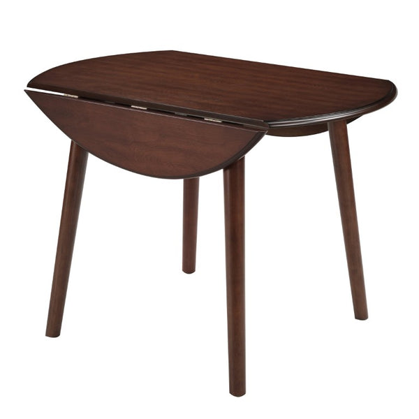 English Elm Round Drop Leaf Birch Veneer Dining Table Seats Four Compact Space Saving Design Cherry N752P540783C