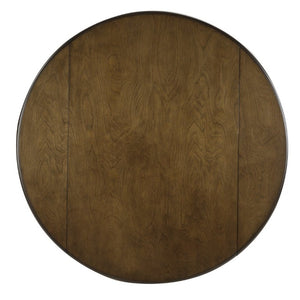 English Elm Round Drop Leaf Birch Veneer Dining Table Seats Four Compact Space Saving Design Walnut N752P540783D