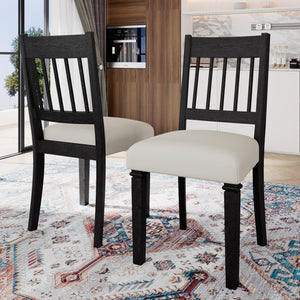 English Elm 6-piece Farmhouse Dining Set Oak Veneer Table Rubberwood Legs 4 Chairs and Bench Grey N752S000031E