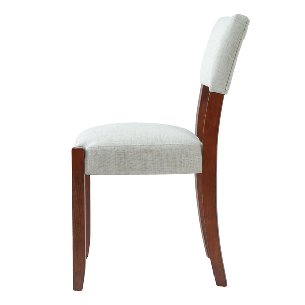 English Elm 4-piece Dining Set Faux Marble Table Two Padded Chairs Bench Rubberwood Legs Modern Beige N752S000084A