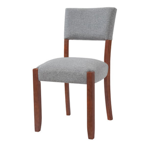 English Elm 4-piece Dining Set Faux Marble Table Two Padded Chairs Bench Rubberwood Legs Modern Gray N752S000084E