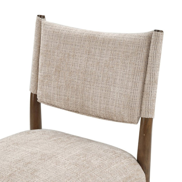 English Elm 3-Piece Drop-Leaf Round Dining Set Birch Veneer Top Upholstered Chairs Small Space Walnut N752S000619D