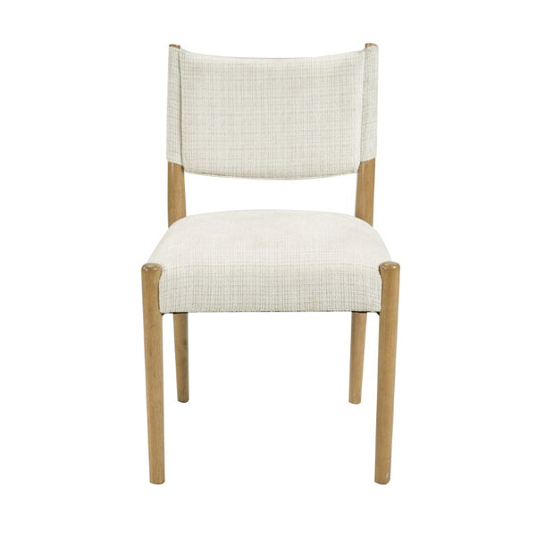 English Elm 5-Piece Drop-Leaf Round Dining Set with Birch Veneer Table and Woven Upholstered Chairs Natural N752S010619N