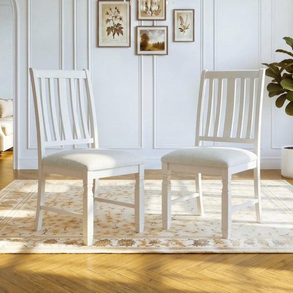 English Elm 5-Piece Farmhouse Extendable Dining Set with Oak Veneer Table and Linen Upholstered Chairs Beige+Brown N752S400058D