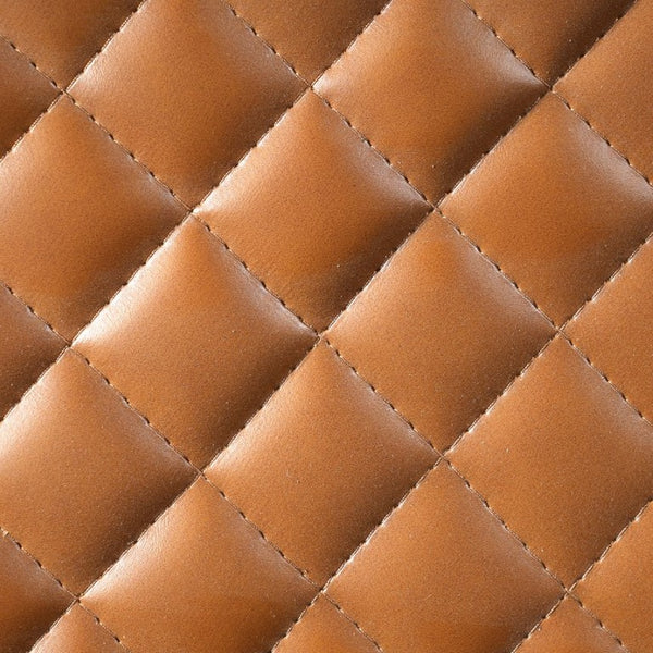 English Elm 58.27 Inch Diamond Quilted Faux Leather Reception Bench with Solid Wood Armrests N753P503258D