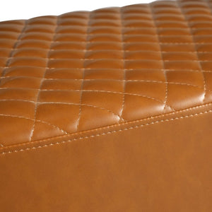 English Elm 2 Pack Diamond Quilted PU Leather Reception Benches with Solid Wood Armrests for Salons N753S000058D