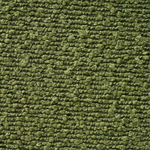 English Elm Upholstered Oval Boucle Ottoman with Rubberwood Legs Mid-century Accent Footrest Olive Green N757P372822V