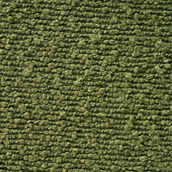 English Elm Upholstered Oval Boucle Ottoman with Rubberwood Legs Mid-century Accent Footrest Olive Green N757P372822V