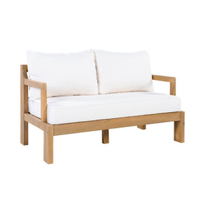 English Elm Outdoor Solid Acacia Wood 2 Piece Patio Chat Set with Thick Foam Cushions N757P388746N