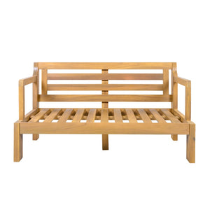 English Elm Outdoor Solid Acacia Wood 2 Piece Patio Chat Set with Thick Foam Cushions N757P388746N