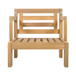 English Elm Outdoor Solid Acacia Wood Patio Lounge Chairs with Thick Cushions Set of 2 N757P388747N
