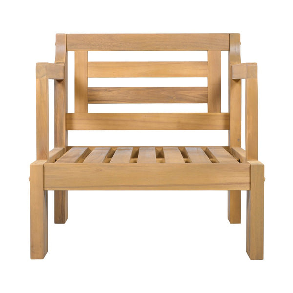English Elm Outdoor Solid Acacia Wood Patio Lounge Chairs with Thick Cushions Set of 2 N757P388747N