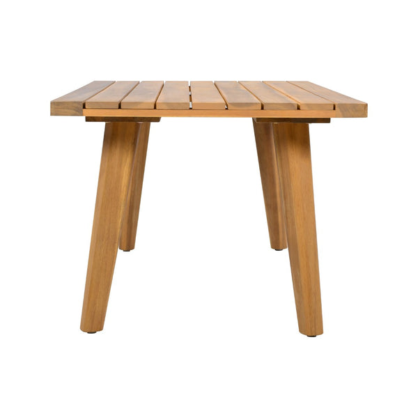 English Elm Outdoor Acacia Wood Patio Bistro Set with Cushioned Chairs and Coffee Table N757P395518I