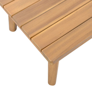 English Elm Outdoor Acacia Wood Patio Bistro Set with Cushioned Chairs and Coffee Table N757P395518I