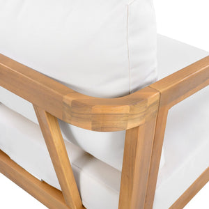 English Elm Outdoor Acacia Wood Patio Bistro Set with Cushioned Chairs and Coffee Table N757P395518I