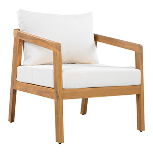 English Elm Outdoor Acacia Wood Patio Bistro Set with Cushioned Chairs and Coffee Table N757P395518I