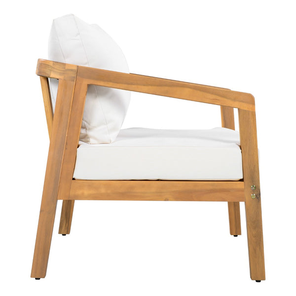 English Elm Outdoor Acacia Wood Patio Bistro Set with Cushioned Chairs and Coffee Table N757P395518I